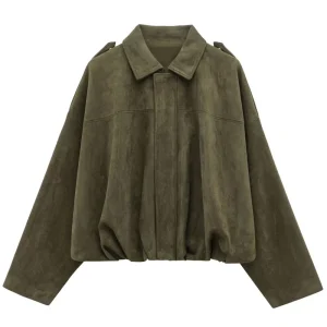 Blouson mi-saison type Bomber vert militaire