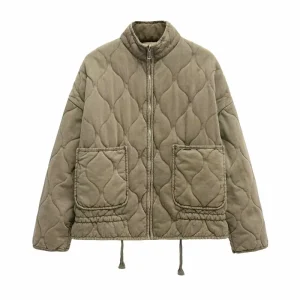 blouson matelassé vert militaire