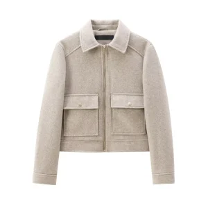 veste slim automne kaki