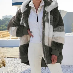 blouson polaire à capuche