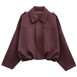 Blouson mi-saison type Bomber Bordeaux