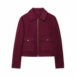 Veste Slim Automne Rouge