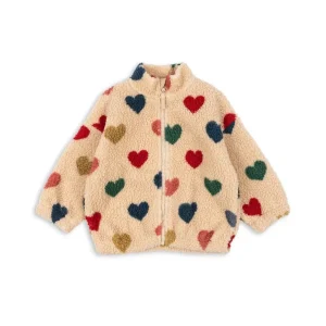 blouson polaire coeurs enfant