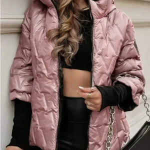 Blouson Matelassé style casual rose