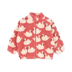 blouson cygnes roses