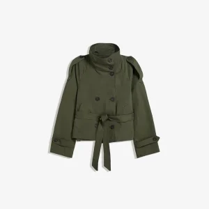 Blouson Slim type Trench Vert militaire