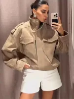 Blouson style suédois noir