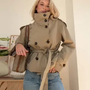 Blouson Slim type Trench Kaki