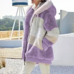 blouson polaire violet