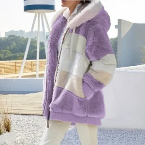 blouson polaire violet