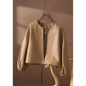 Veste Femme en skaï marron