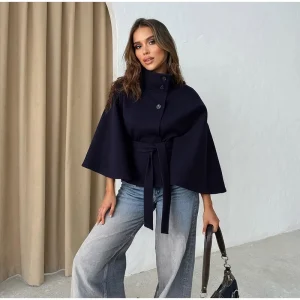 trench bleu nuit femme