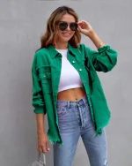 Blouson été Jean Long vert