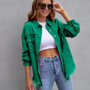 Blouson été Jean Long vert