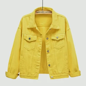 Veste type Jean Femme jaune