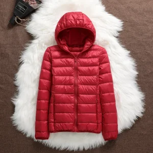 Blouson Coupe-Vent Femme rouge