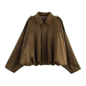 veste suédoise femme marron clair