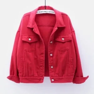 veste type Jean Femme rouge