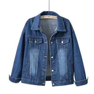 veste type Jean Femme bleu foncé