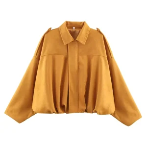veste suedeoise femme doree