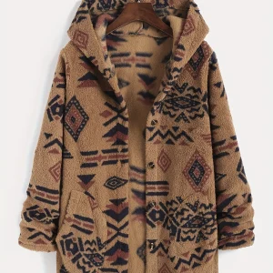 Blouson Femme type aztèque marron