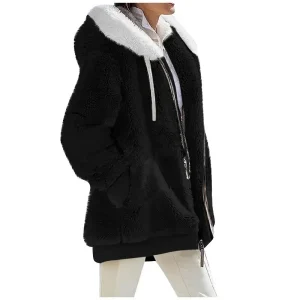 Blouson Hiver Femme Polaire noir