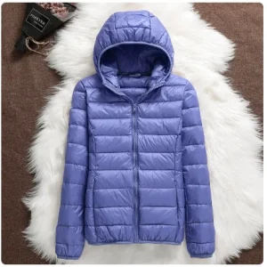 blouson coupe-vent femme bleu ciel