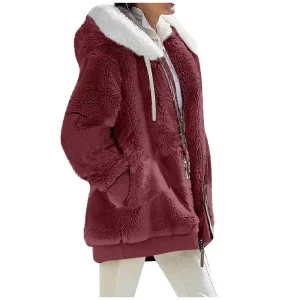 blouson hiver femme rouge