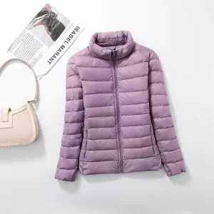 blouson matelassé violet