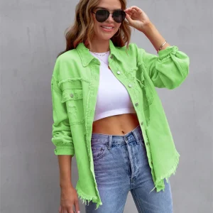 Blouson été Jean Long vert clair