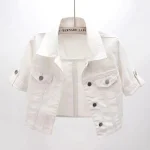 blouson jean femme blanc