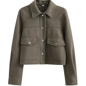 Veste Boléro longue Femme vert militaire