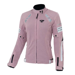 blouson moto femme rose