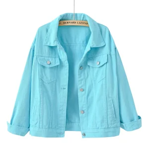 Veste type Jean Femme bleu clair