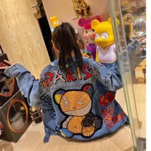 blouson jean femme