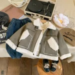 Blouson Moto Enfant vert militaire 2 à 7 ans