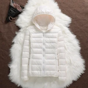 blouson coupe-vent blanc femme