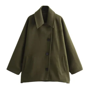 Blouson Femme Automne Vert Militaire