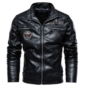 Blouson Skai noir homme aviateur
