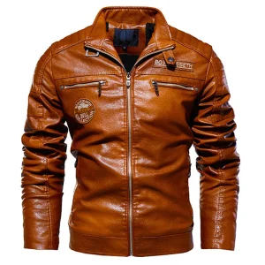 Blouson Skai jaune aviateur