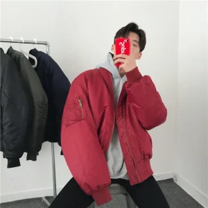 blouson rouge bombardier