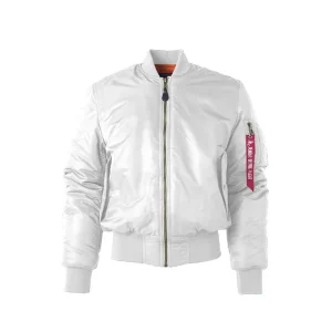 Blouson Bombardier blanc décontracté