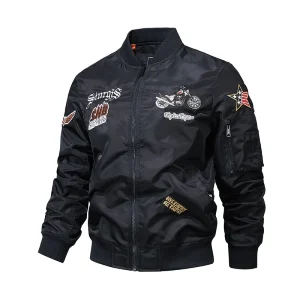 blouson moto homme noir