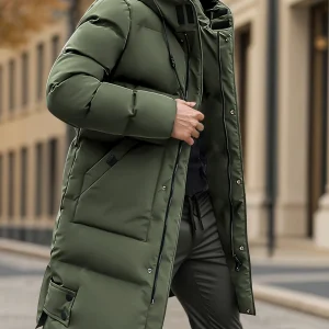 Blouson Hiver Long vert Homme