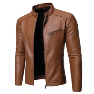 Veste effet Cuir marron