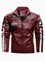 Blouson effet Cuir rouge