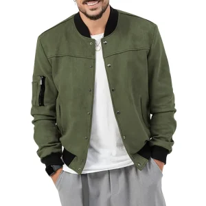 veste type cardigan vert militaire Homme