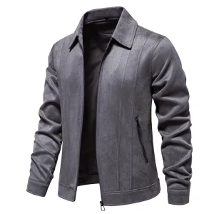 blouson slim casual gris