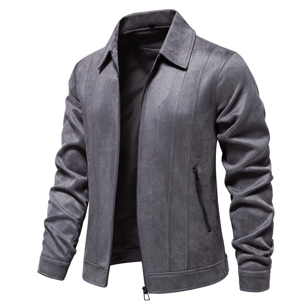 blouson slim casual gris