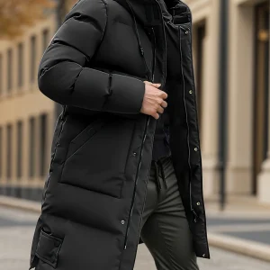 Blouson Hiver Long noir Homme